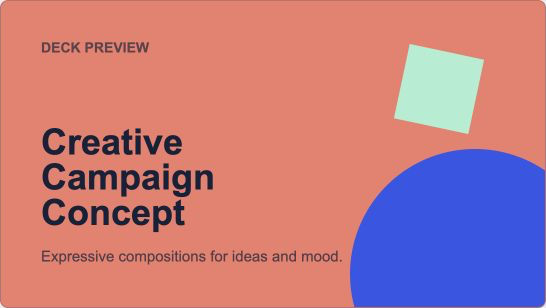 Creative marketing style for AI-generated slide previews