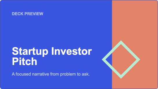 Startup investor pitch style for an AI PPT maker
